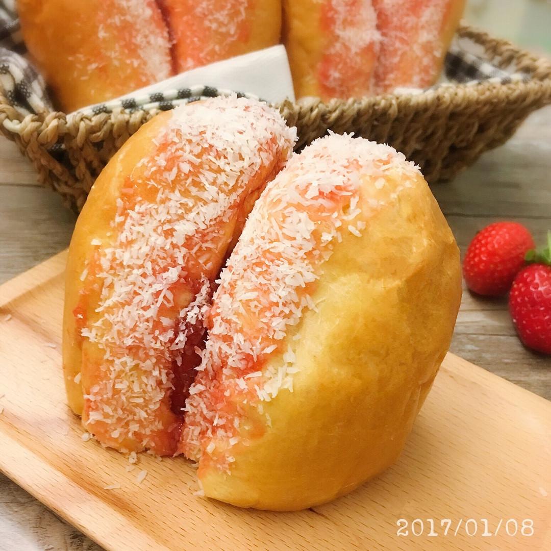 草莓椰香麵包（童年懷舊款） : 成米粒 一起做