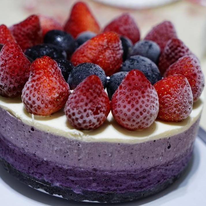 漸層～藍莓乳酪蛋糕（免烤） : Yvone Chen 跟著做