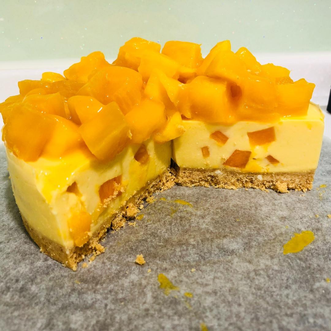 芒果生乳酪蛋糕【影片】無鮮奶油免烤箱 : Sylvia  Peng 一起做
