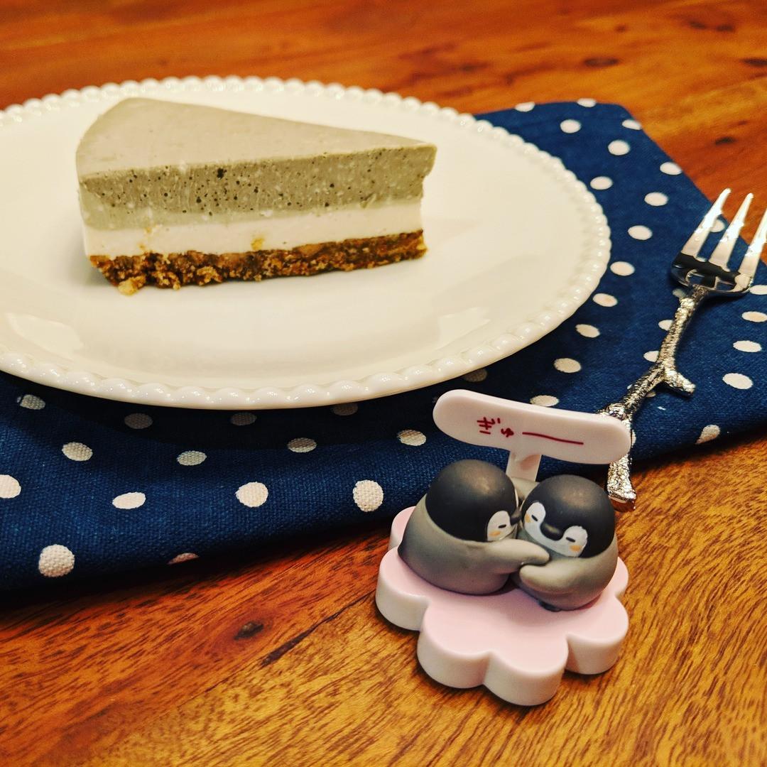 抹茶漸層乳酪蛋糕 （6吋、免烤箱） : 企鵝太太 跟著做