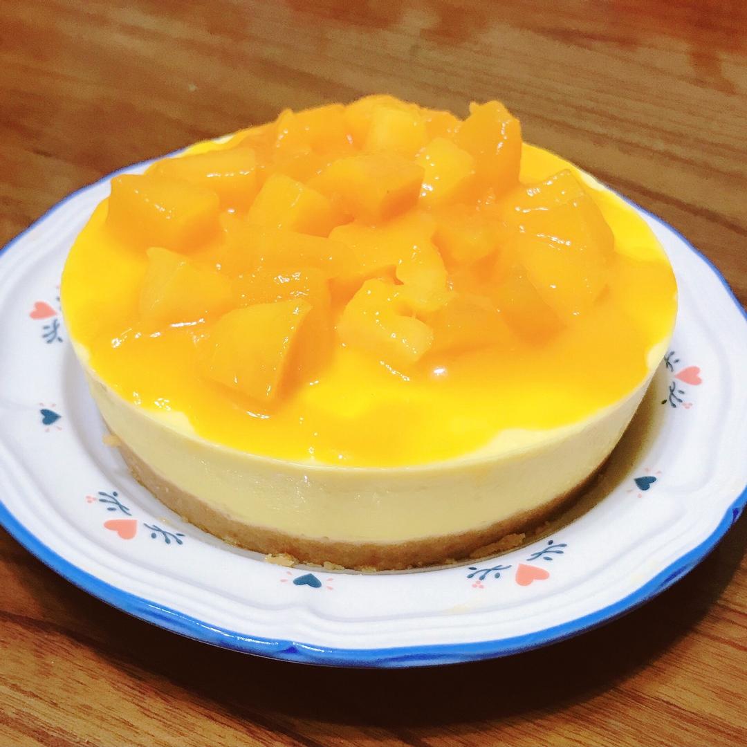 芒果生乳酪蛋糕【影片】無鮮奶油免烤箱 : 小甜甜 跟著做