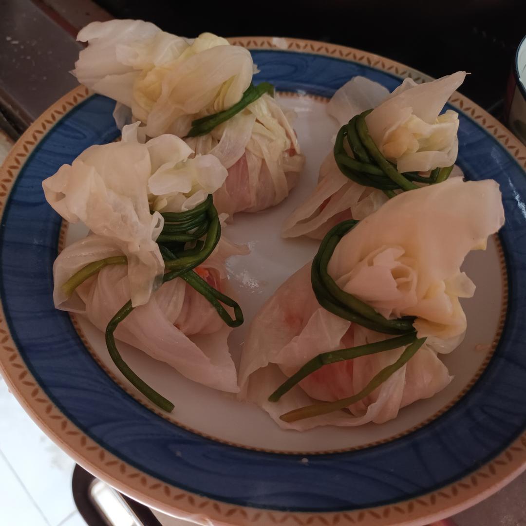 鮮蝦高麗菜福袋【年菜食譜】 : 葉子 一起做