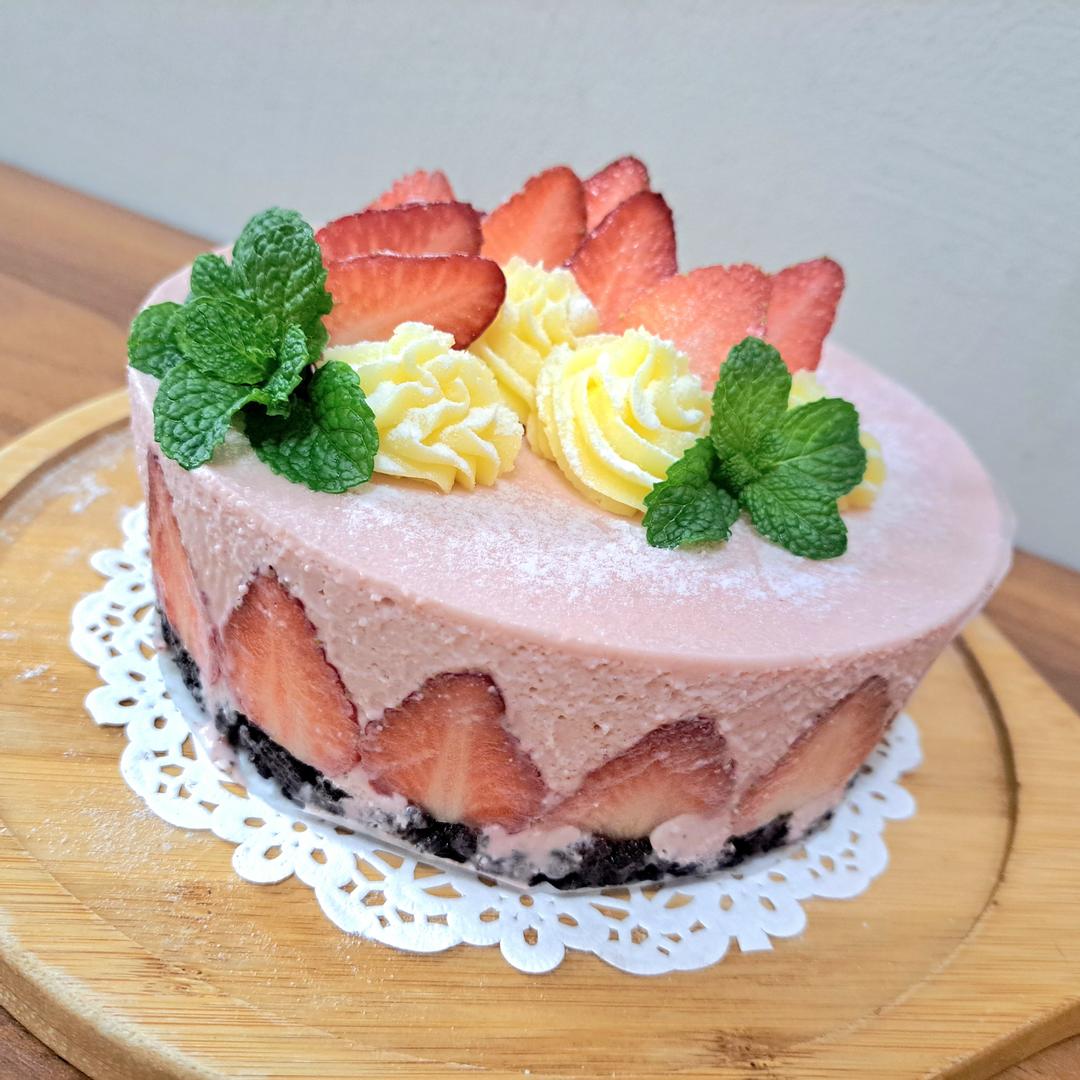 草莓乳酪蛋糕 : 菲媽 一起做
