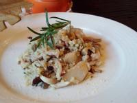 義大利野菇燉飯+迷迭香奶油烤野菇