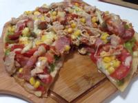 海陸鮮蔬脆皮披薩（平底鍋版）