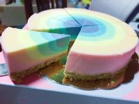 彩虹乳酪蛋糕(免烤)
