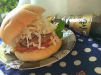 巨無霸洋葱豬肉漢堡-福壽純芝麻油玩料理