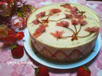 櫻花果凍草莓生乳酪蛋糕