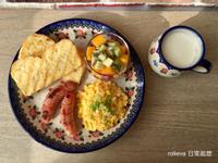 美式早餐🥝芒果紅龍果優酪乳