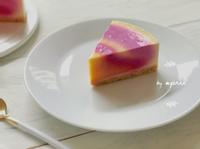 雙果生乳酪蛋糕(芒果+火龍果) 免烤箱