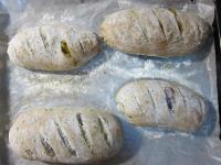 法式芝麻麵包～藍莓起司、芒果起司(麵包機預拌+發酵)