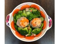 高蛋白-劍蝦蒸肉蔬菜餐