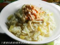 ㄚ曼達的廚房~【大同電鍋料理】鮭魚菇菇炊飯