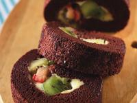巧克力水果布丁蛋糕-出自"烘焙館"