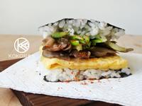 日式舞菇嫩蛋三明治飯糰【好菇道營養料理】