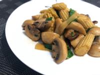 [減醣]塔香菇菇炒玉米筍