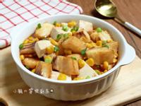 參考食譜 : 玉米豆腐蒸鯛魚。電鍋料理