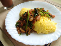 【早午餐】培根波菜歐姆蛋(15分鐘上菜)