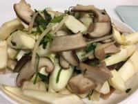 (全素蔬食)薑絲香菇香菜(芫荽)炒茭白筍