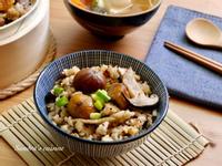 栗子野菇雞肉穀米炊飯