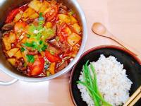 蘿蔔燉牛肉飯+燙蘆筍