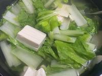 樸素的小白菜豆腐湯