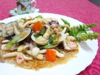 港式菇菇海鮮炒麵