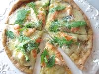 青醬鮮蝦野菇薄脆披薩pizza平底鍋版