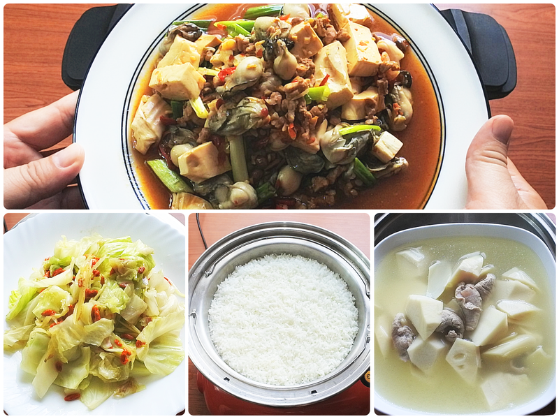 麻婆豆腐燴鮮蚵、枸杞高麗菜-美味低溫料理